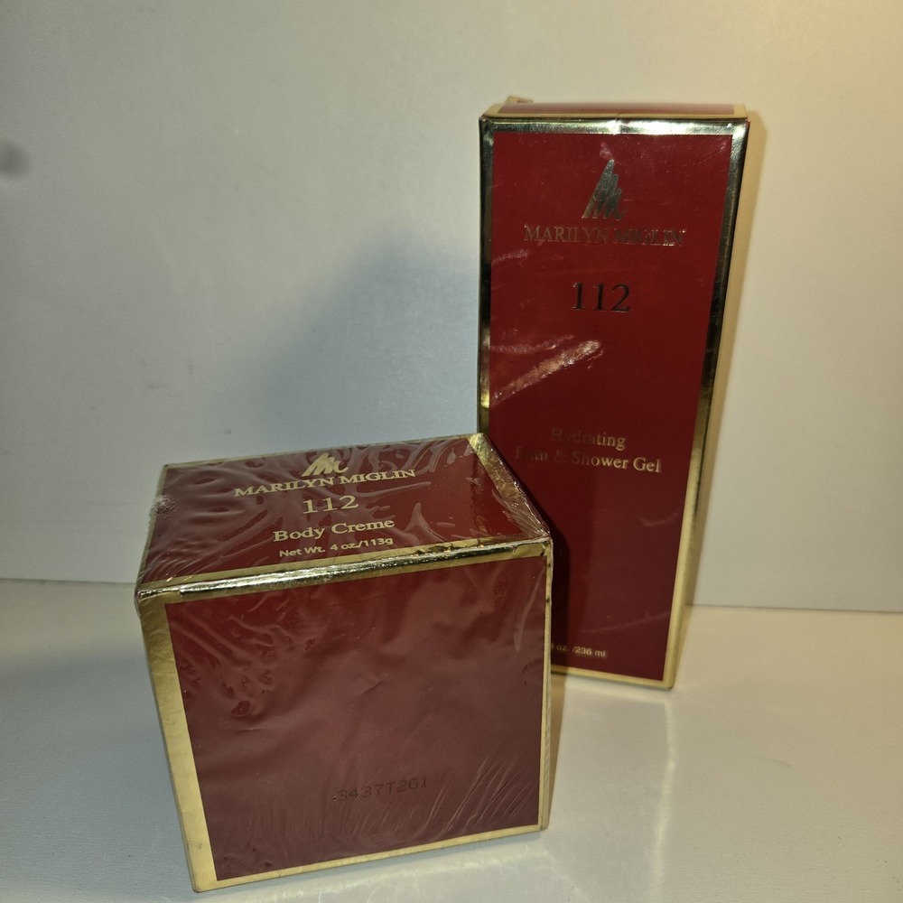 Marilyn Miglin 112 Hydrating Bath & Shower Gel 8 fl. oz and Body Creme 4oz. NEW